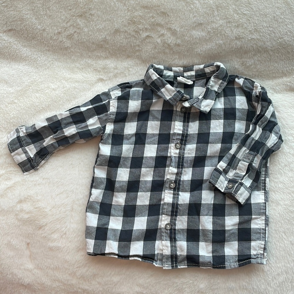 Baby Boy’s Plaid Button-up Shirt - 4-6 months - H&M